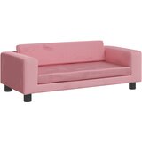 Dječja fotelja s tabureom ružičasta 100 x 50 x 30 cm baršunasta | shoptok.hr