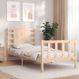vidaXL Posteljni okvir z vzglavjem 90x200 cm trden les Cene