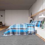  Set posteljine za poplun plavo-sivi 200 x 200 cm pamučni | shoptok.hr