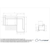 MID.YOU KOTNA SEDEŽNA GARNITURA, rebrasti žamet temno siva | Shoptok.si