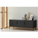 WOOOD Mat crna TV komoda od masivnog bora 154x56x44 cm Gunnar – | shoptok.hr