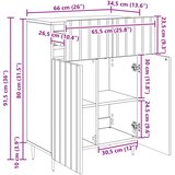  Kreveta s ladicama Bijela visokog sjaja 66 x 34,5 x 92 cm | shoptok.hr