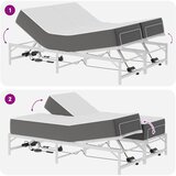  Električni podesivi okvir kreveta Bijela 140 x 200 cm Čelik | shoptok.hr