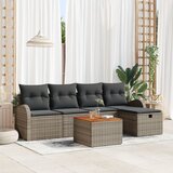 vidaXL Set od 6 vrtnih sofa s jastucima siva poli ratan Cijene