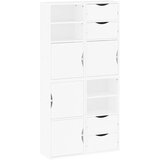  Bočni ormarići 4 kom ODDA bijeli 40x24x79 cm puno drvo bor | shoptok.hr