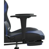  Masažni igralni stol z oporo za noge črno in Modra umetno usnje, (21152315) | Shoptok.si