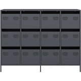 vidaXL Komoda antracit 135x39x103,5 cm hladno valjano jeklo | Shoptok.si