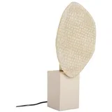 Bež kovinska namizna svetilka s kovinskim senčilom (višina 46 cm) Neev –