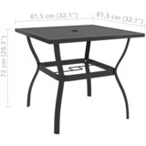  Vrtni stol antracit 81,5 x 81,5 x 72 cm čelični | Eponuda.ba