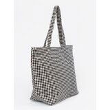 Shelvt Black and white checkered beach bag | ePonuda.com