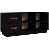  Klupa za cipele crna 100 x 34 x 45 cm od masivne borovine | shoptok.hr