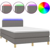  Box spring s madracem LED tamnosivi 120 x 200 cm tkanina | shoptok.hr