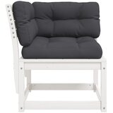 Kutna vrtna sofa s jastucima bijela 73 x 73 x 78 cm od borovine | shoptok.hr