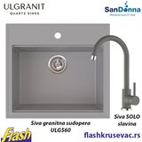  Granitna sudopera Ulgranit ULG560 (SIVA) + slavina SanDonna - SET | Eponuda.com
