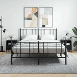 vidaXL Nočna omarica 2 kosa črna 40x35x47,5 cm inženirski les | Shoptok.si