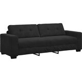  Dvodijelni set sofa s jastucima, crni baršun | shoptok.hr