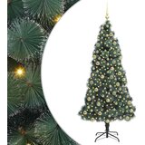 vidaXL Umjetno predbilježeno božićno drvce s setom kuglica 210 cm | shoptok.hr