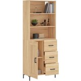 vidaXL Visoka komoda sonoma hrast 69,5x34x180 cm inženirski les | Shoptok.si
