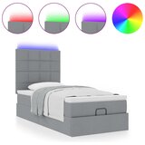  Otomanski krevet s madracem i LED svijetlosiva 80x200cm tkanina | shoptok.hr