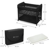 Kinderkraft prenosivi krevetac Moon Dream Black 2 Nivoa | Eponuda.com