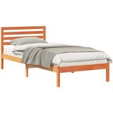  Krevetna konstrukcija s uzglavljem Vosak smeđa 100 x 210 cm | shoptok.hr