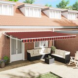 vidaXL Automatska retraktibilna tenda Rdeča in Rjava 500x300 cm Cene