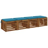  Jastučići za sjedalo od 4 dijela SOEST 4 kom. 100% poliester - Svijetlo plava (polister) 40 x 40 x 3 cm 4 | shoptok.hr