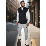 DStreet Bluza męska rozpinana za stójką czarna | shoptok.hr