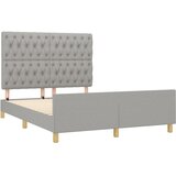  Okvir za krevet bez madraca svjetlosivi 140 x 190 cm od tkanine | shoptok.hr