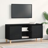 vidaXL TV omara Črn hrast Inženirski les Srednje Shramba | Shoptok.si