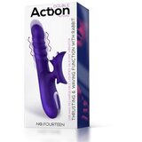 Action No. Fourteen Thrusting & Waving Function with Rabbit Liquid Silicone Purple | shoptok.hr