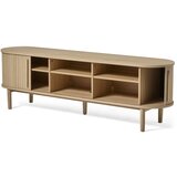 Unique Furniture TV omarica v hrastovem dekorju v naravni barvi 180x56x40 cm Meta – | Shoptok.si