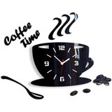  Moderni zidni satovi COFFE TIME 3D BLACK black (zidni satovi) | ePonuda.com