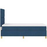 Box Spring postelja z vzmetnico modra enoposteljna tkanina, (22051578) | Shoptok.si