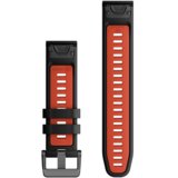 Garmin QuickFit 22 remen za sat, silikon crne/plameno crvene boje | shoptok.hr