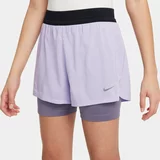 Nike Športne hlače bazaltno siva / lila / črna