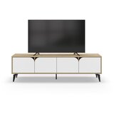 Marckeric Bijela/u prirodnoj boji TV komoda u dekoru hrasta 180x51 cm Nola – | shoptok.hr
