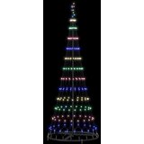 vidaXL LED božično drevesce večbarvno 138.5 x 138.5 x 399 cm Kovina | Shoptok.si