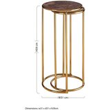 Premier Housewares Okrogle stranske mizice v kompletu 2 ks s kamnito mizno ploščo ø 31 cm Vita – | Shoptok.si