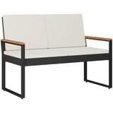  Vanjska klupa Crna i krem-bijela 107 x 61 x 80 cm poliratan | Eponuda.ba