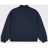 Sinsay Pamučna majica half-zip s natpisom Slike