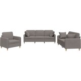  3-dijelni set sofa s jastucima smeđesivi od tkanine | shoptok.hr