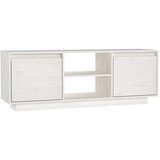 Maison Chic TV omarica - TV stojalo - Televizijska omarica bela 110x30x40 cm trdna borovina, (21700890) Cene