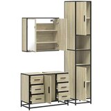  3-dijelni set kupaonskog namještaja boja hrasta sonome drveni | shoptok.hr