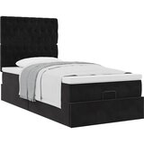  Otomanski okvir kreveta s madracima crni 80x200cm baršunasti | shoptok.hr