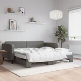  Dnevni krevet na razvlačenje tamnosivi 100 x 200 cm od tkanine | shoptok.hr