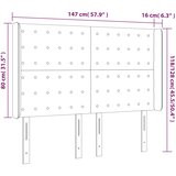  LED uzglavlje tamnosivo 147x16x118/128 cm baršunasto | shoptok.hr