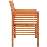  Klupa dvosjed s jastukom 120 cm masivno bagremovo drvo | shoptok.hr