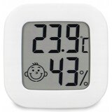Digitalni LCD termometer vremenska postaja higrometer bela Cene