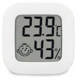 LCD termometer vremenska postaja higrometer bela